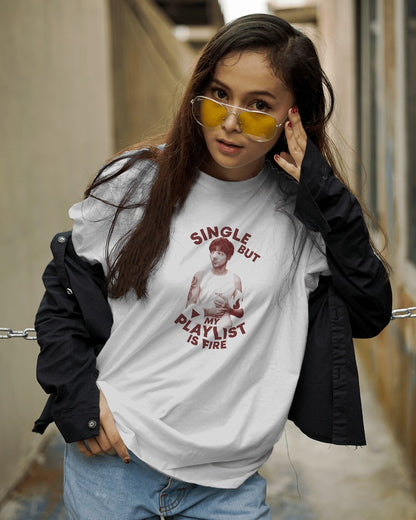 Louis "Single but my playlist is fire" T-shirt